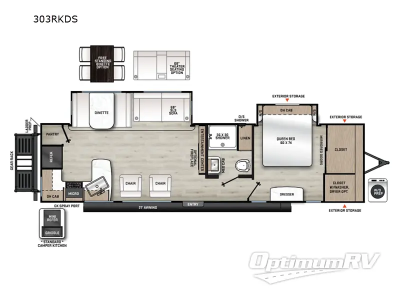 2024 Coachmen Catalina Legacy Edition 303RKDS RV Floorplan Photo