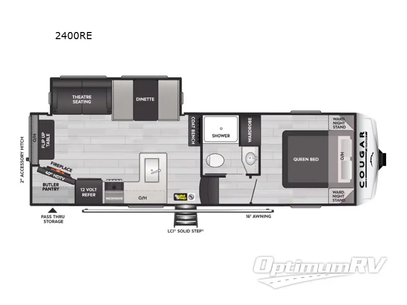 2025 Keystone Cougar Sport 2400RE RV Floorplan Photo