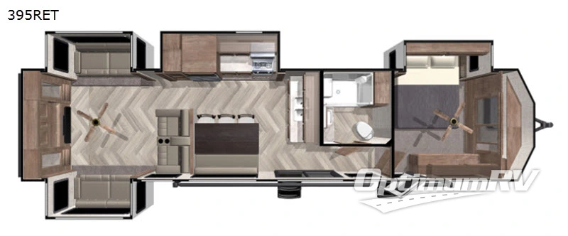 2020 Forest River Salem Villa Series 395RET Estate RV Floorplan Photo