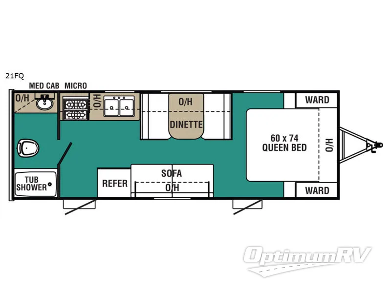 2018 Viking Ultra-Lite 21FQ RV Floorplan Photo