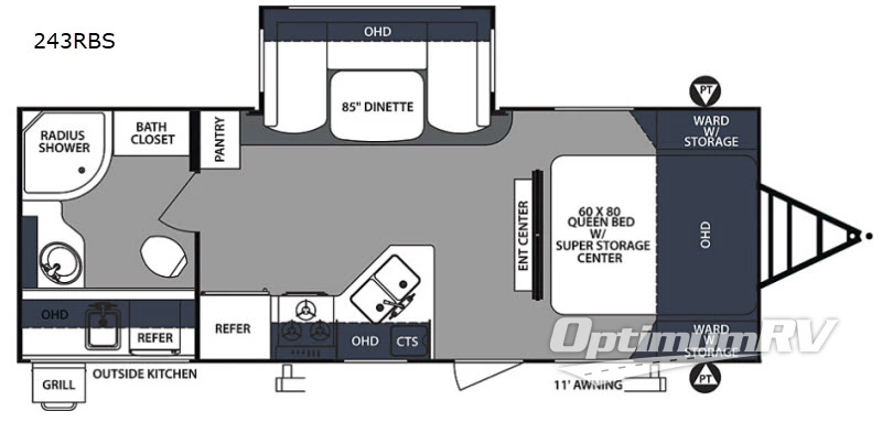 2018 Forest River Surveyor 243RBS RV Floorplan Photo