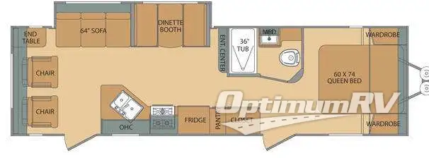 2014 Shasta Flyte 265RL RV Floorplan Photo