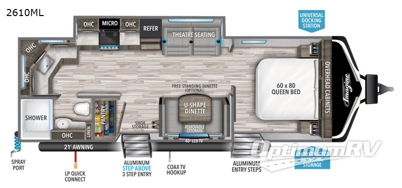 2021 Grand Design Imagine 2610ML RV Floorplan Photo