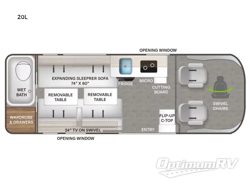 2022 Thor Sequence 20L RV Floorplan Photo