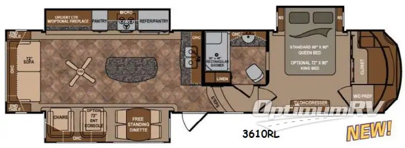 2014 Dutchmen Infinity 3610RL RV Floorplan Photo