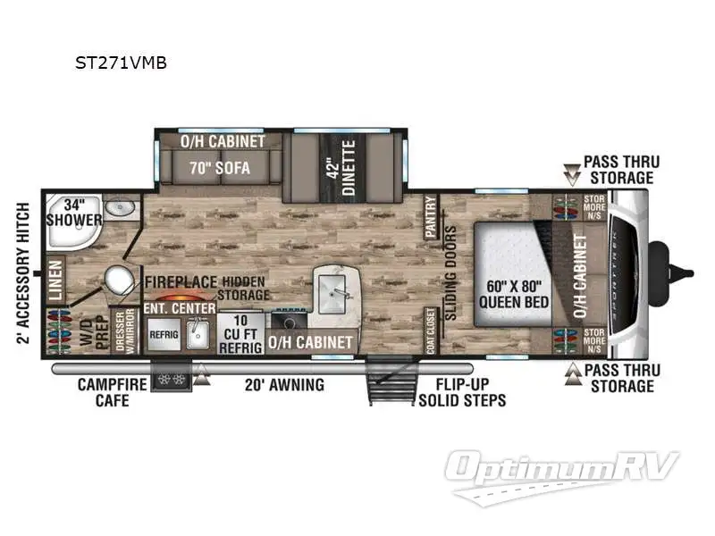 2021 Venture SportTrek M-271VMB RV Floorplan Photo