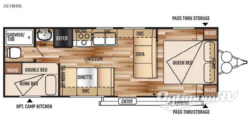 2015 Forest River Wildwood 261BHXL RV Floorplan Photo