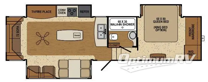 2015 Augusta RV Flex AF 34RS RV Floorplan Photo