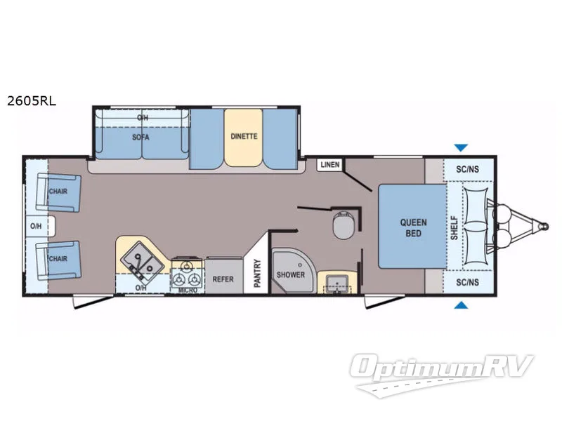 2019 Dutchmen Coleman Light 2605RL RV Floorplan Photo