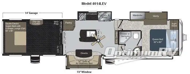 2011 Keystone Raptor 4014 RV Floorplan Photo