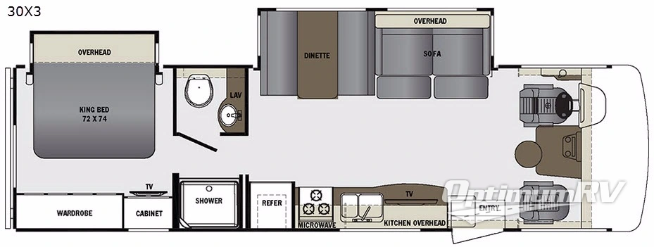 2017 Forest River Georgetown 3 Series 30X3 RV Floorplan Photo