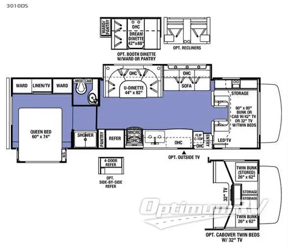 2016 Forest River Sunseeker 3010DS Ford Floorplan Photo