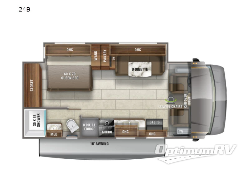 2021 Jayco Redhawk 24B RV Floorplan Photo