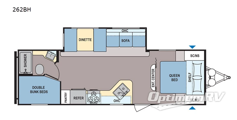 2019 Dutchmen Coleman Lantern LT Series 262BH RV Floorplan Photo