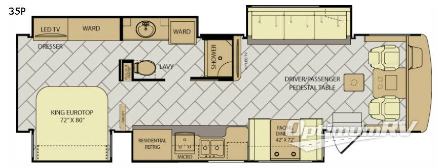 2017 Fleetwood Bounder 35P RV Floorplan Photo