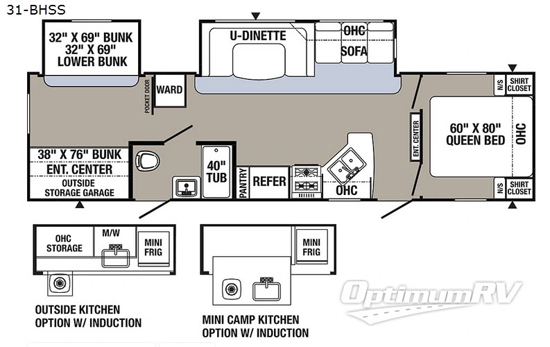 2018 Palomino Puma 31BHSS RV Floorplan Photo