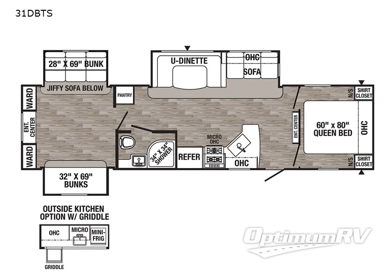 2020 Palomino Puma 31DBTS RV Floorplan Photo