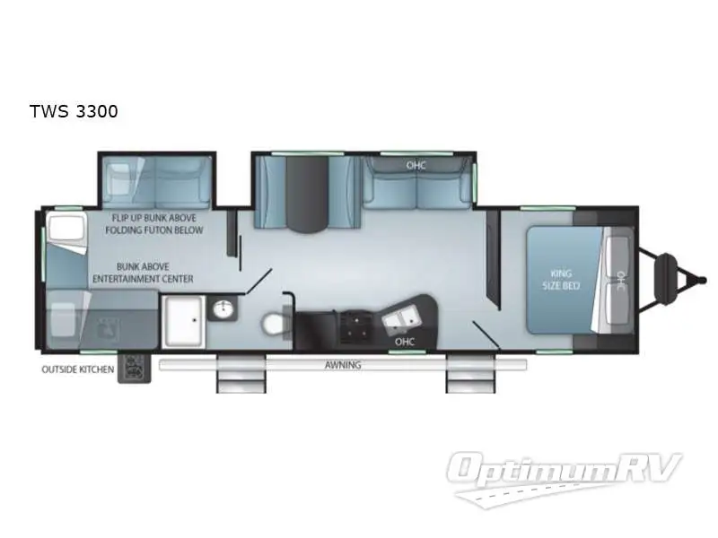 2021 Cruiser Twilight Signature TWS 3300 RV Floorplan Photo