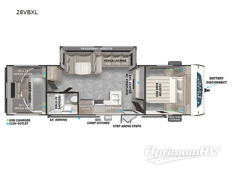 2023 Forest River Salem Cruise Lite 28VBXL RV Floorplan Photo