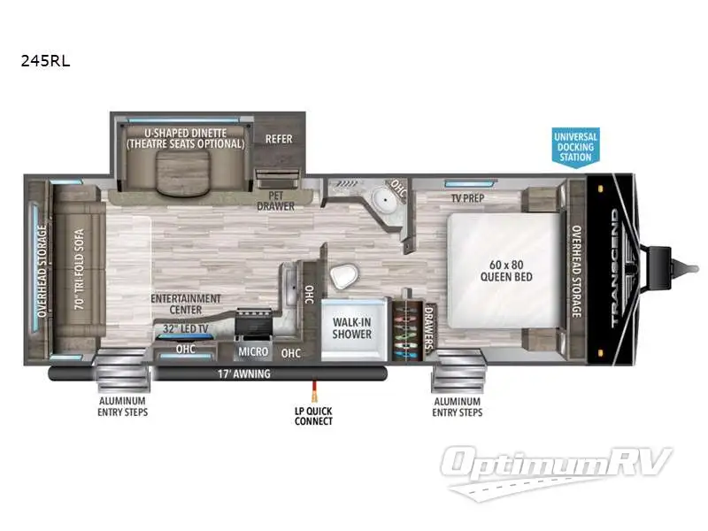 2022 Grand Design Transcend Xplor 245RL RV Floorplan Photo