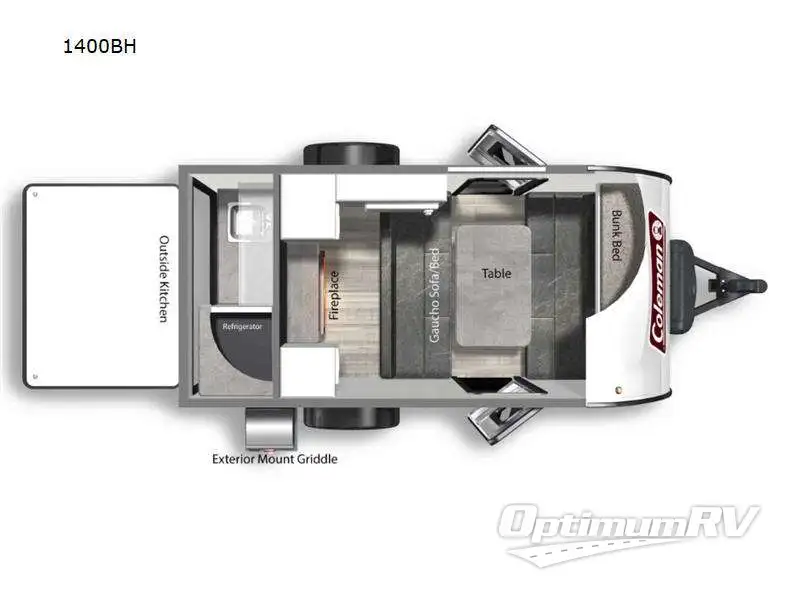 2023 Dutchmen Coleman Rubicon 1200 Series 1400BH RV Floorplan Photo