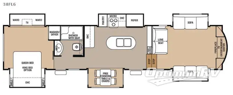 2016 Forest River Cedar Creek Hathaway Edition 38FL6 Floorplan Photo