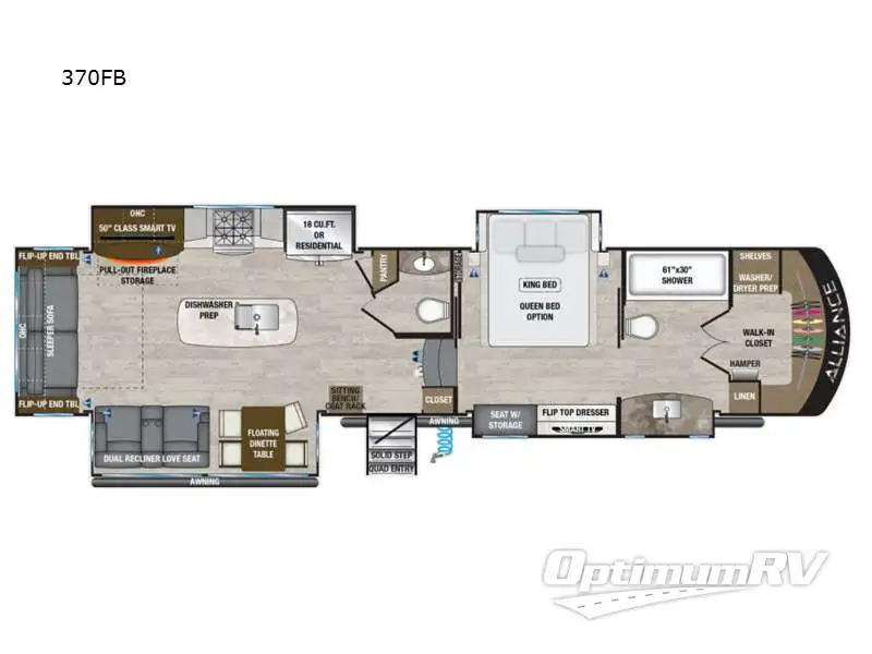 2021 Alliance Paradigm 370FB RV Floorplan Photo