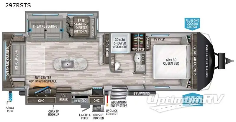 2021 Grand Design Reflection M-297RSTS RV Floorplan Photo