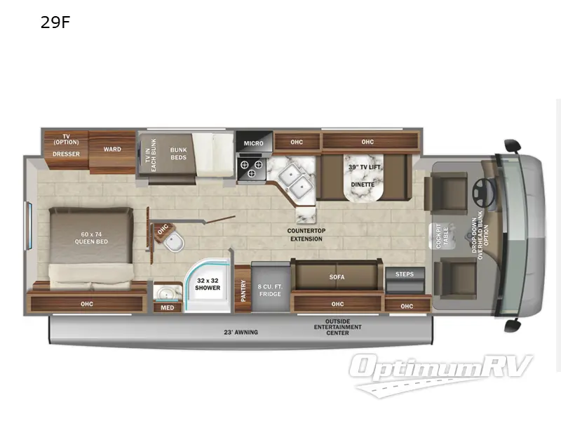 2022 Jayco Alante 29F RV Floorplan Photo