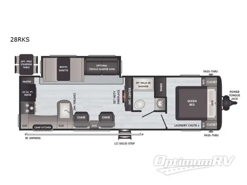 2021 Keystone Hideout 28RKS RV Floorplan Photo