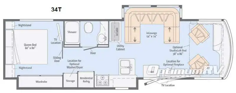 2015 Winnebago Forza 34T RV Floorplan Photo