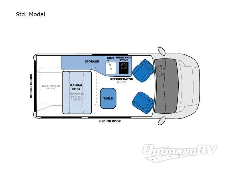 2023 Pleasure-Way Tofino Std. Model RV Floorplan Photo