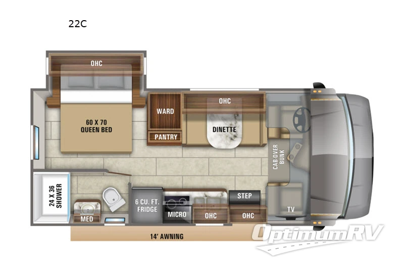 2020 Jayco Redhawk SE 22C RV Floorplan Photo