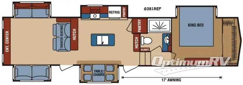 2016 KZ Durango Gold G381REF RV Floorplan Photo