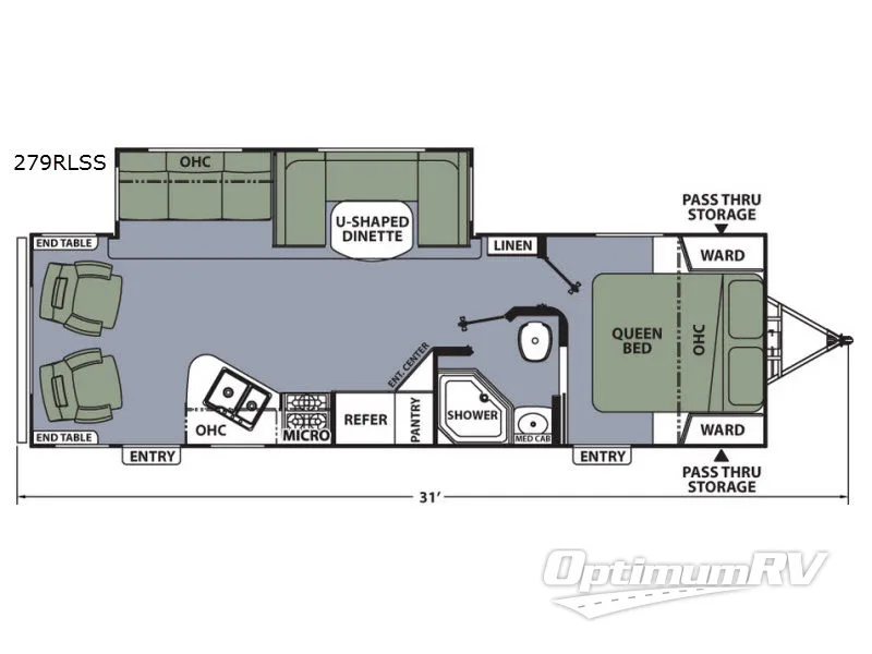 2017 Coachmen Apex Ultra-Lite 279RLSS RV Floorplan Photo