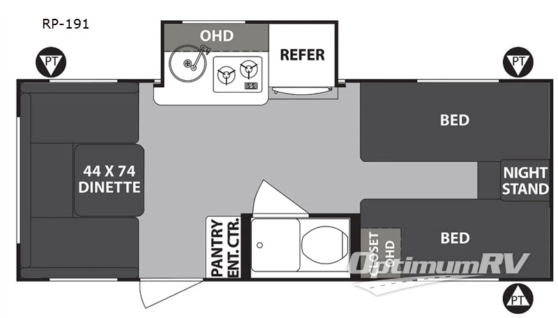 2019 Forest River R Pod RP-191 RV Floorplan Photo