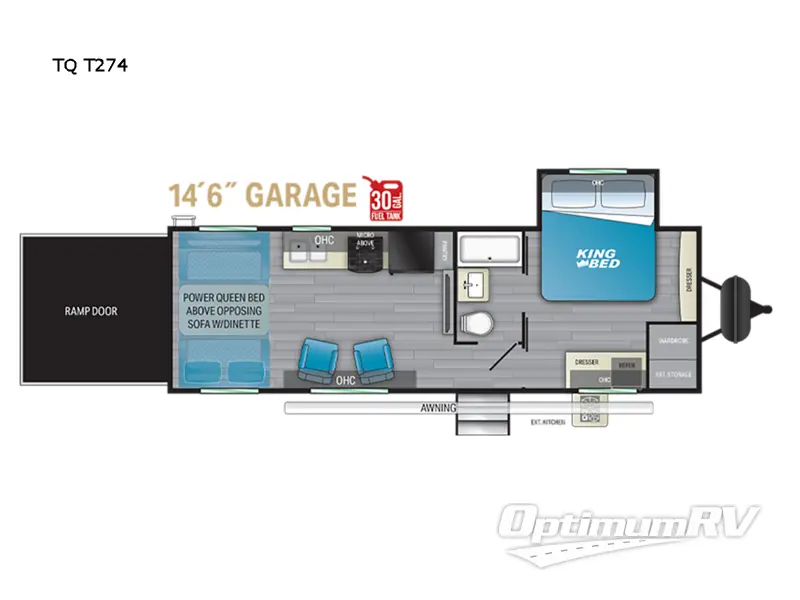 2022 Heartland Torque TQ T274 RV Floorplan Photo