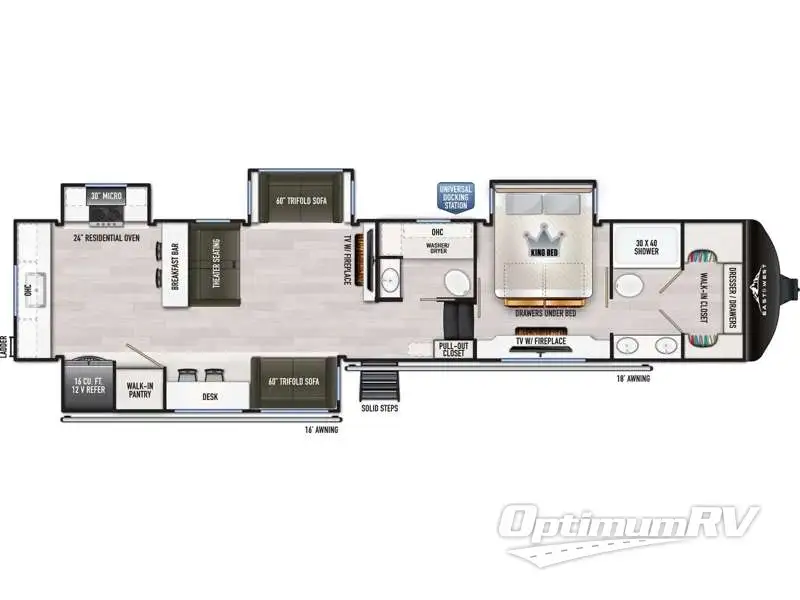 2025 East To West Ahara 395FB RV Floorplan Photo