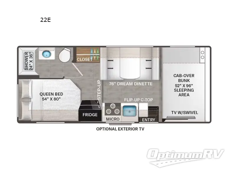 2023 Thor Chateau 22E RV Floorplan Photo