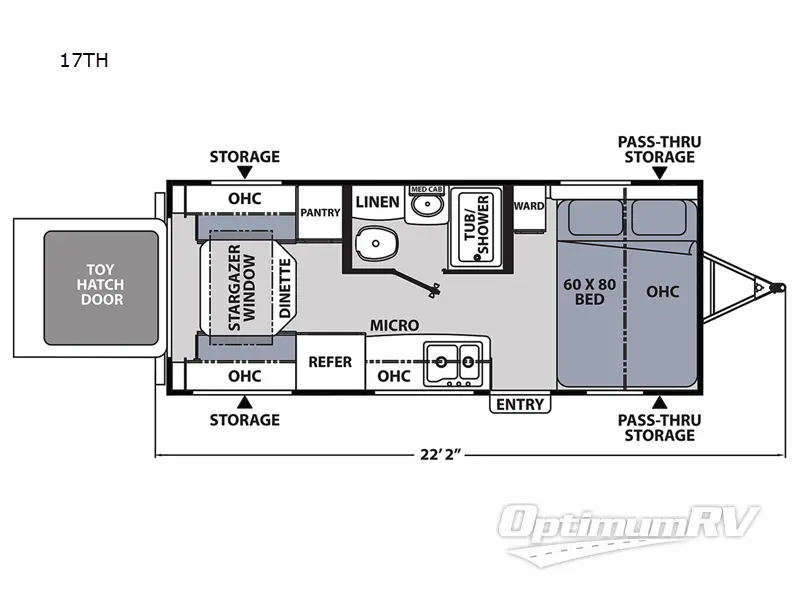 2022 Coachmen Apex Nano 17TH RV Floorplan Photo