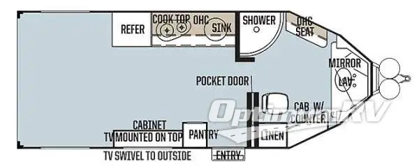 2014 Forest River Work and Play 21VFB RV Floorplan Photo