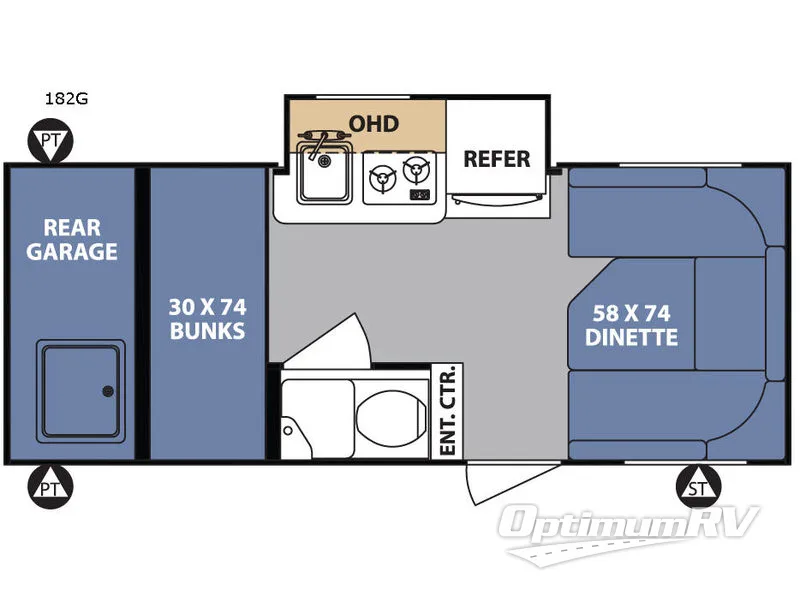 2017 Forest River R Pod RP-182G RV Floorplan Photo