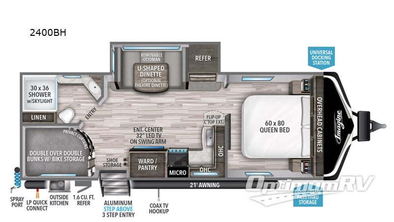 2020 Grand Design Imagine 2400BH RV Floorplan Photo