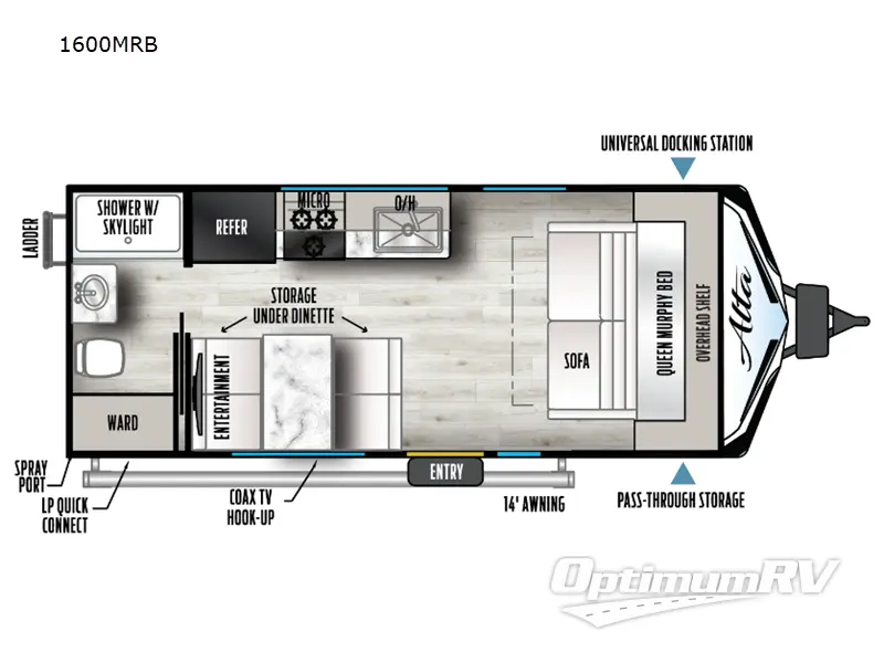 2025 East To West Alta 1600MRB RV Floorplan Photo