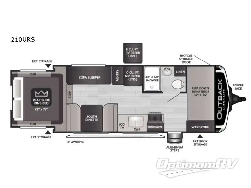 2021 Keystone Outback Ultra Lite 210URS RV Floorplan Photo