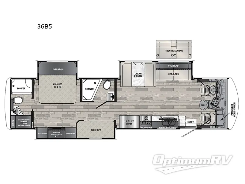 2023 Forest River Georgetown 5 Series 36B5 RV Floorplan Photo