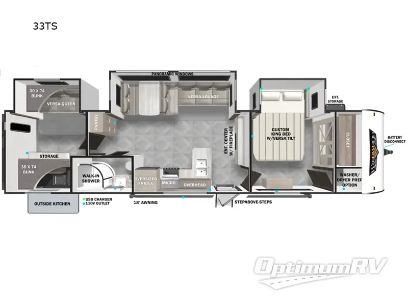 2024 Forest River Wildwood 33TS RV Floorplan Photo