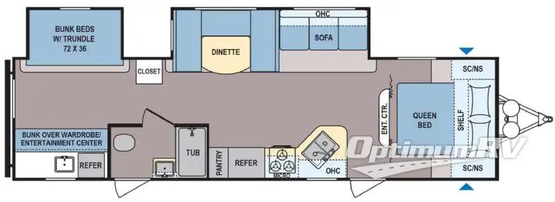 2017 Dutchmen Coleman Lantern Series 314BH Floorplan Photo