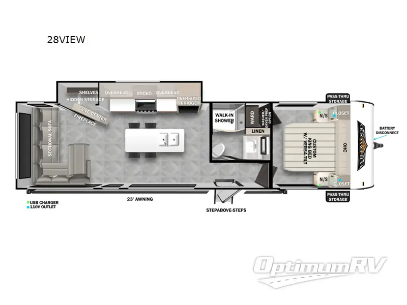 2024 Forest River Wildwood 28VIEW RV Floorplan Photo