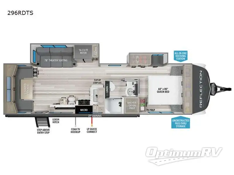 2025 Grand Design Reflection 296RDTS RV Floorplan Photo